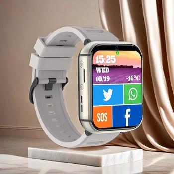 2024-4G החדשה Net שעון חכם גברים 4GB+64GB אנדרואיד 9 Smartwatch טלפון 930 mAh 5MP מצלמה GPS, Wifi, חריץ לכרטיס SIM למבוגרים אפליקציה להורדה